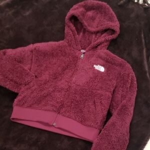 The North Face Kids Fleece Hoodie - Burgundy